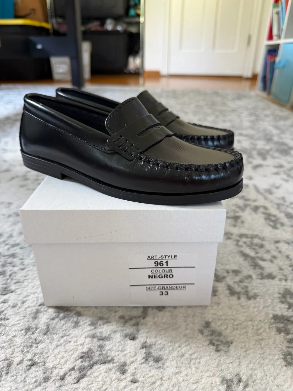 Classic Kids Black Penny Loafers — Sleek Dress Slip-Ons